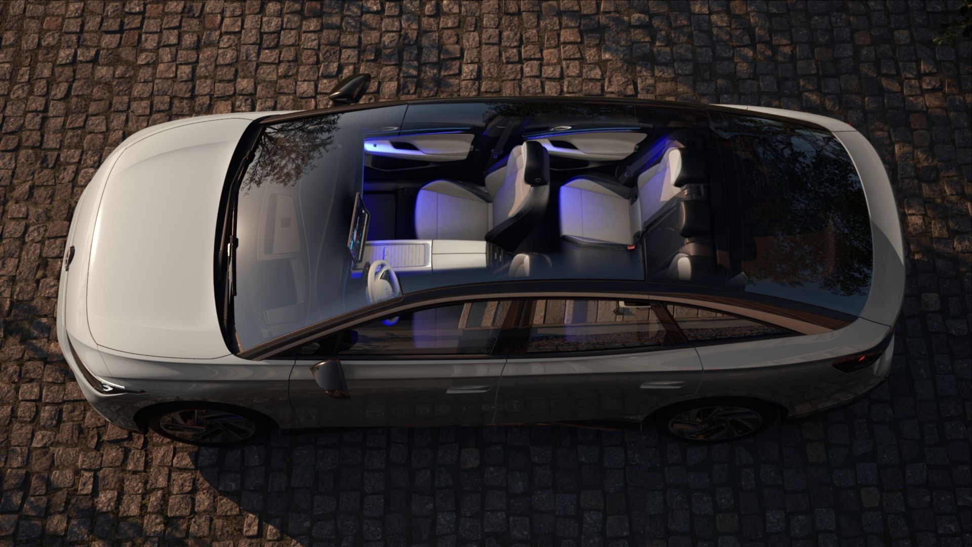 VW ID.7 Ambientebeleuchtung lila