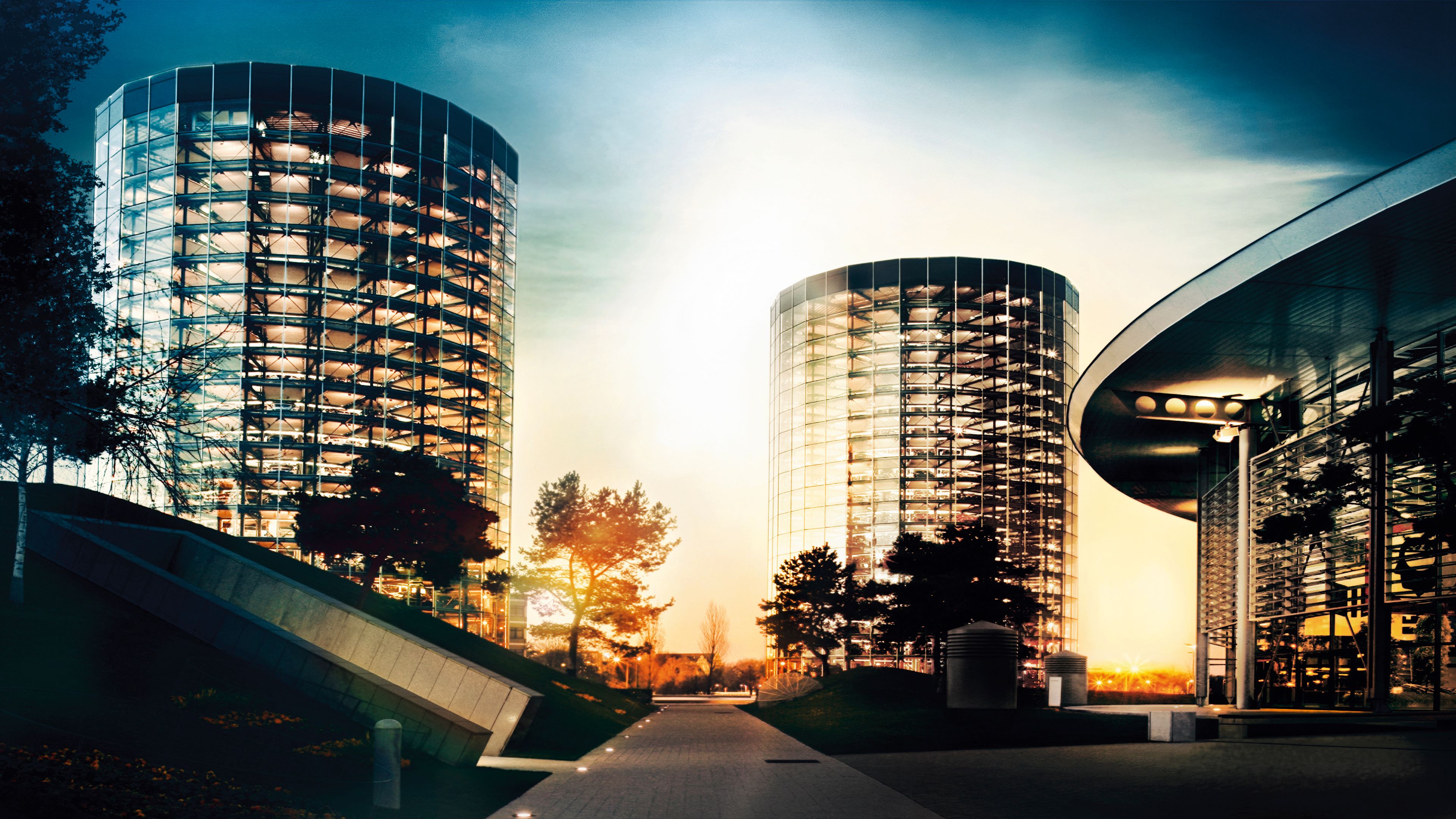 vw volkswagen autostadt wolfsburg türme