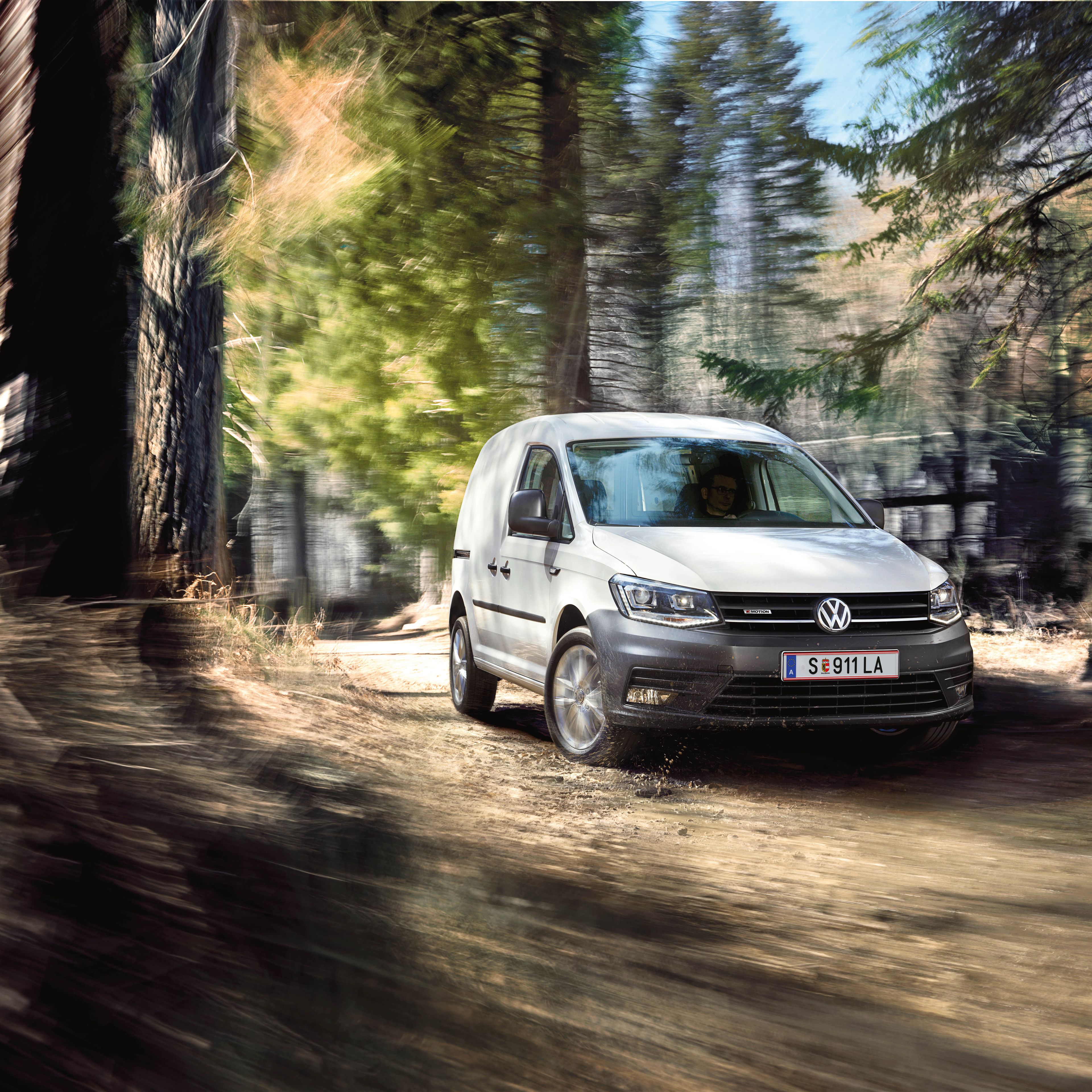 vw caddy weiß wald offroad