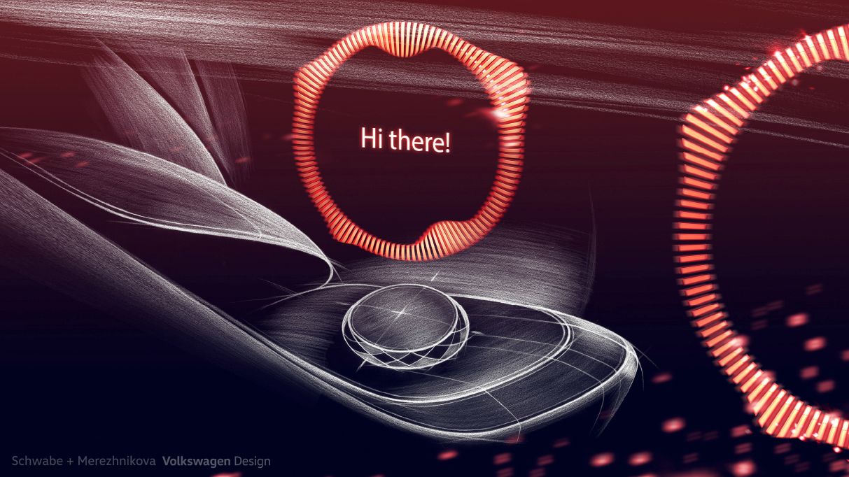 3D Modell des virtuellen Sprachassistenten des ID. Vizzion
