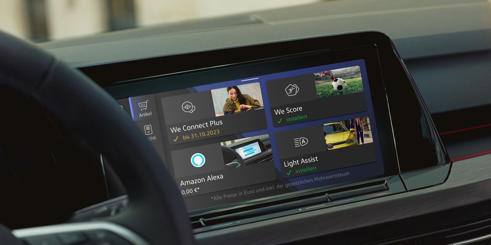 Infotainmentsystem im VW Golf - Upgrades